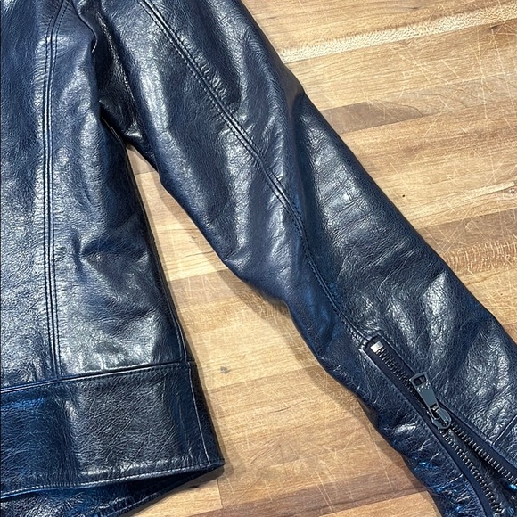 DOLCE & GABBANA Blue Leather Jacket - Picture 14 of 16